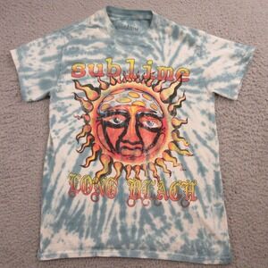 Sublime Long Beach T-shirt size Small Tie-Dye Sun Face Band Tour Concert Y2K 90s